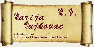Marija Vujkovac vizit kartica